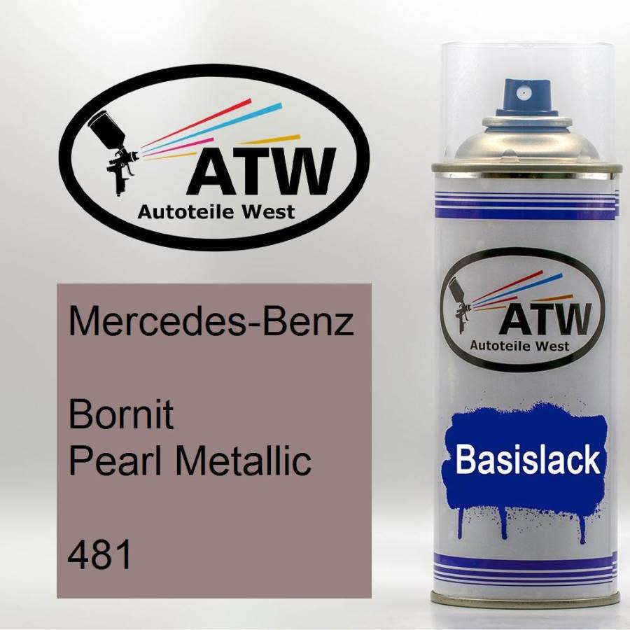 Mercedes-Benz, Bornit Pearl Metallic, 481: 400ml Sprühdose, von ATW Autoteile West.